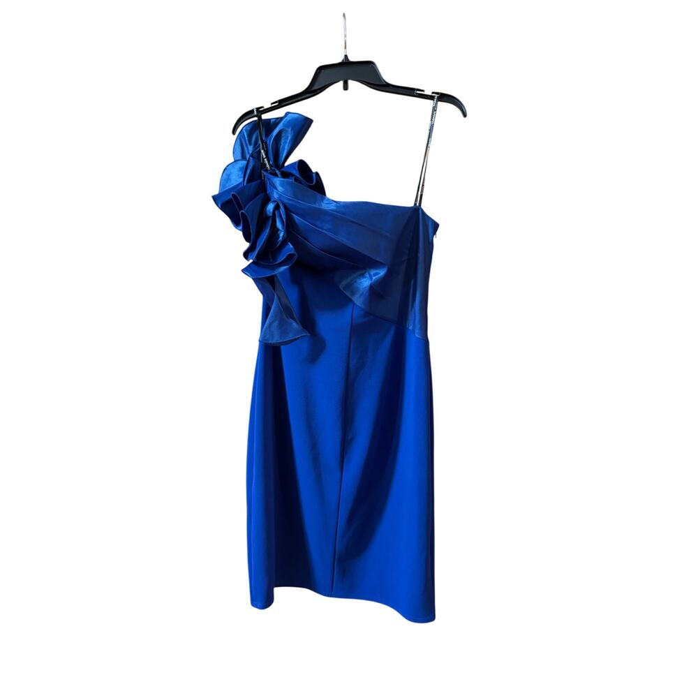 Tadashi Shoji ARIA Mystic Blue One-Shoulder Gown - Large (Nee) $418.00 retail - Picture 6 of 6